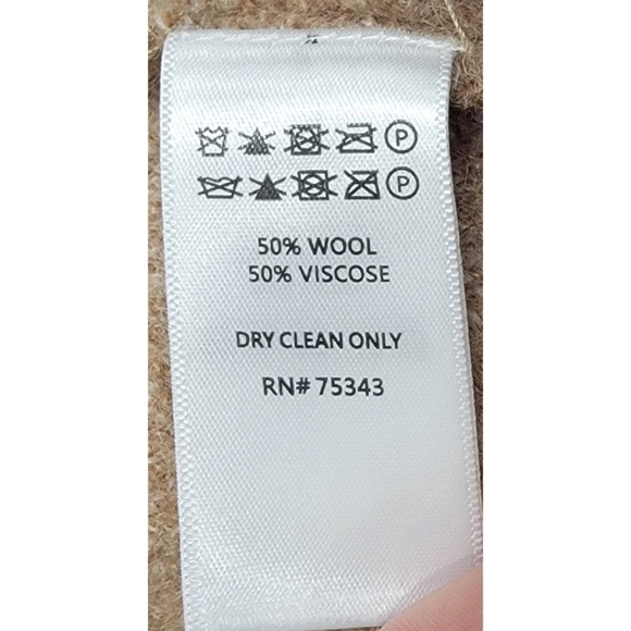 Chic Rachel Zoe Tan Wool/Viscose Blend Long Coat – Size Small - Picture 5 of 5